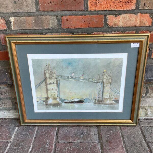 Signed limited edition George Murray Tower Bridge print.