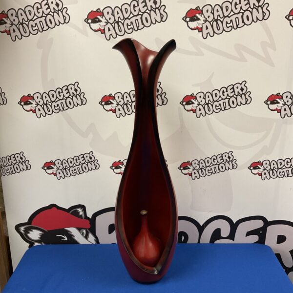 Tall Hebi style floor vase with a trumpet neck.