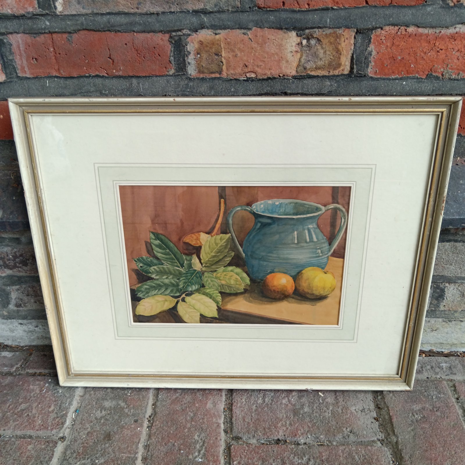 Victorian watercolour still life painting by W Hinchcliff, 1872.