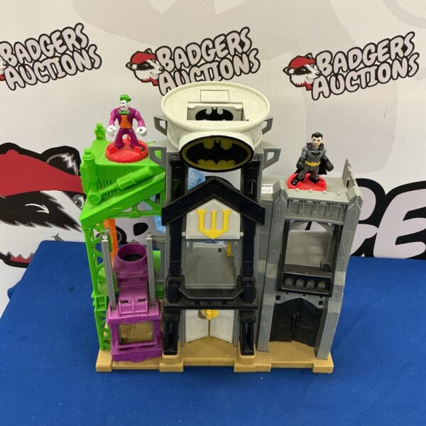 Imaginex Batcave playset with Batman and Joker figures.