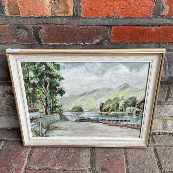 Original Jennings oil painting of Derwentwater landscape.