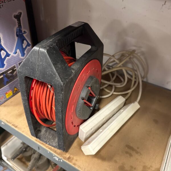 Black Jo Jo 30m extension reel with cable visible.