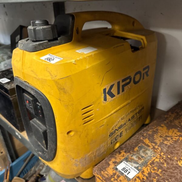 Kipor KGE1000TI digital generator, untested for spares or repair.