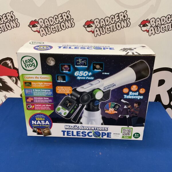 LeapFrog Magic Adventures Telescope box with space graphics.