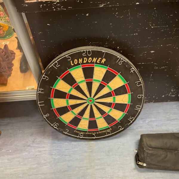 Vintage Londoner bristle dartboard for game room fun.