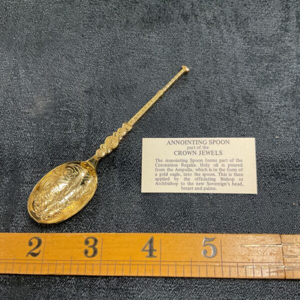 gilded Coronation Regalia anointing spoon