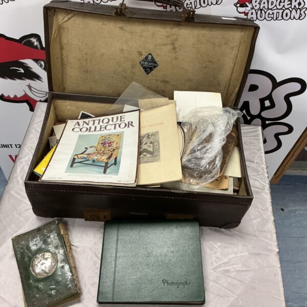 Suitcase full of ephemera inc photos