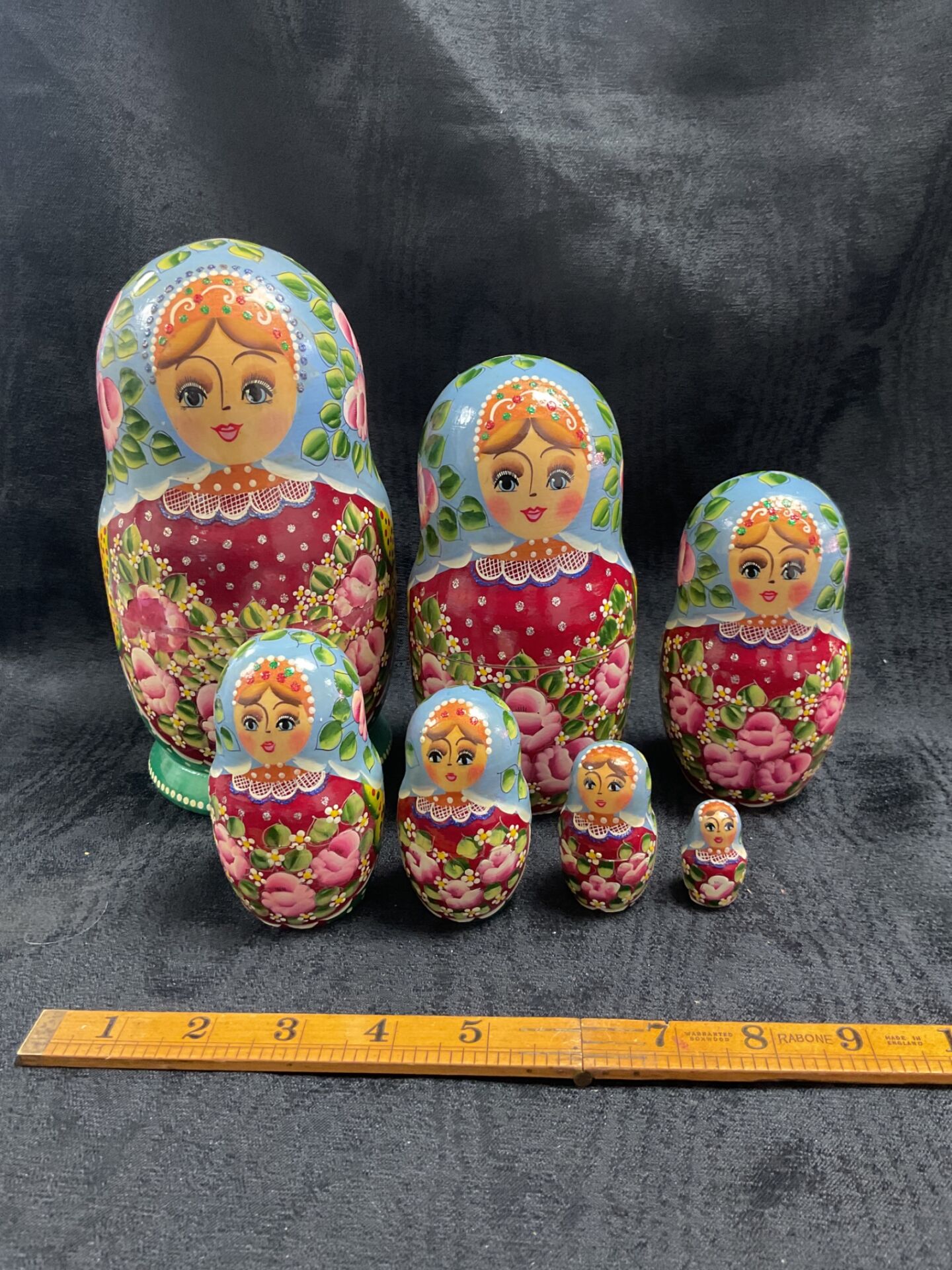 877 Matryoska Doll set of seven nested dolls