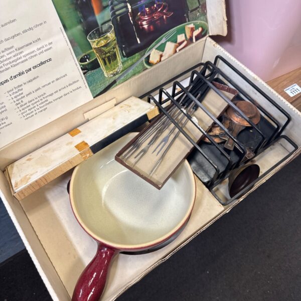 Vintage fondue set