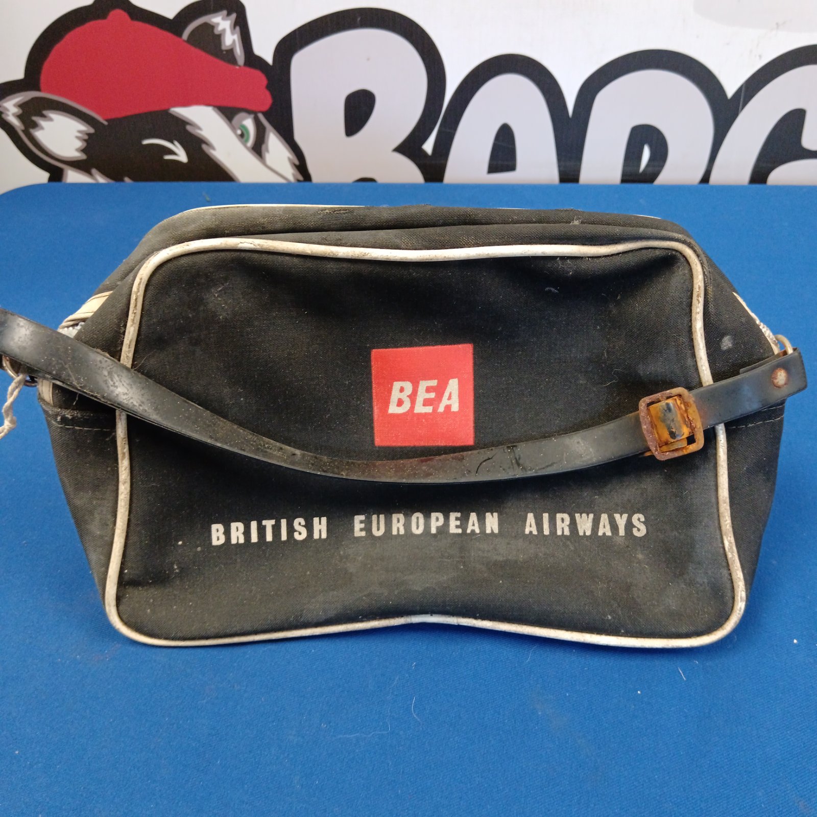1950s BEA British European airways bag