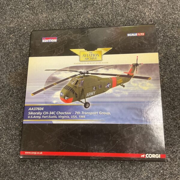 Corgi The Aviation Archive Limited Edition HelicopterAA37604 Sikorsky CH-34C Choctaw 7th Transport Group