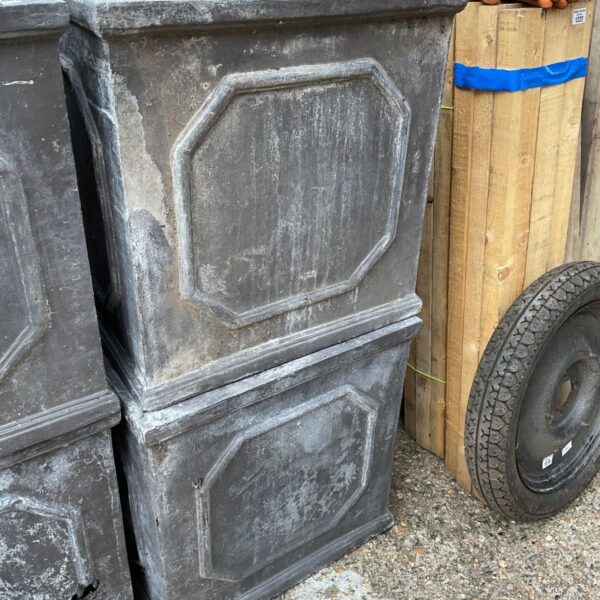 Two large fibre glass planters