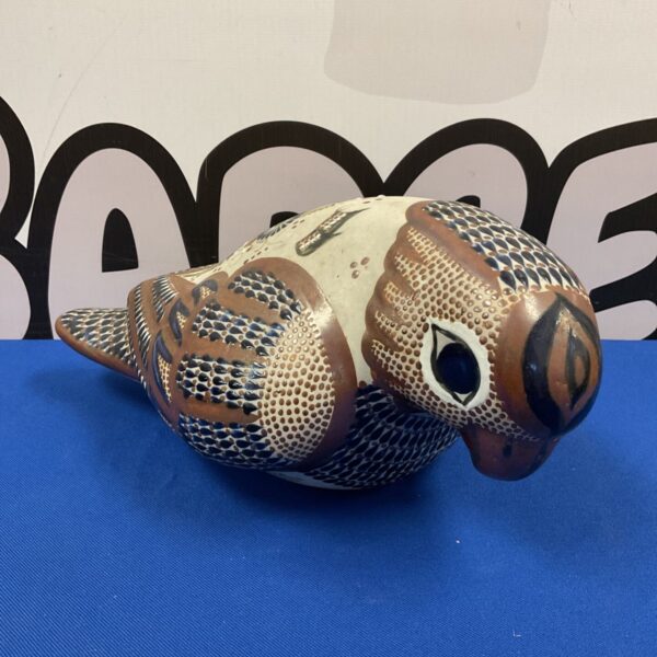 Tonala santana signed hand painted pottery parrot