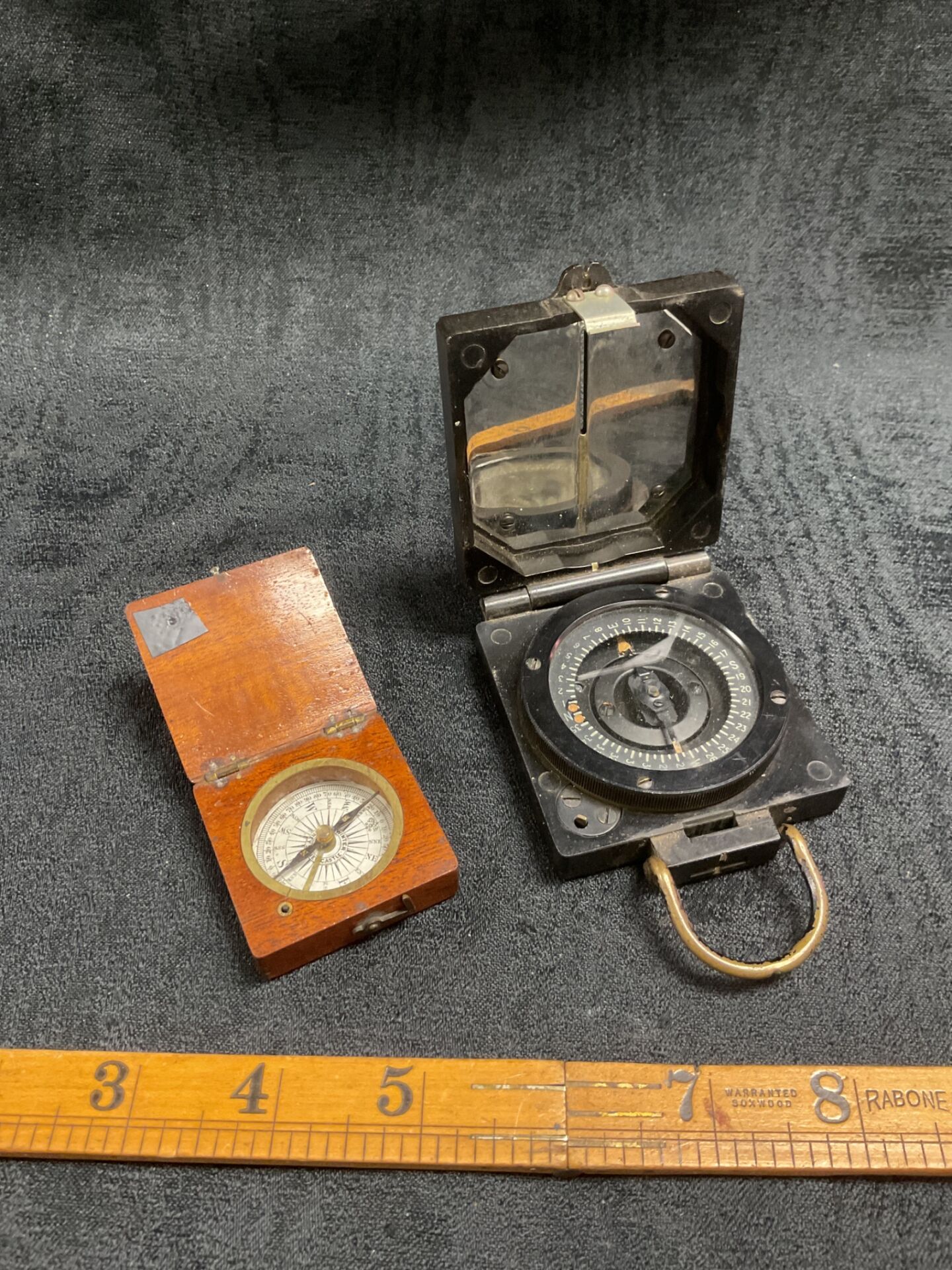 963 WW2 T.G. Co Ltd Compass Magnetic Marching Mark 1 And Small Pocket Compass