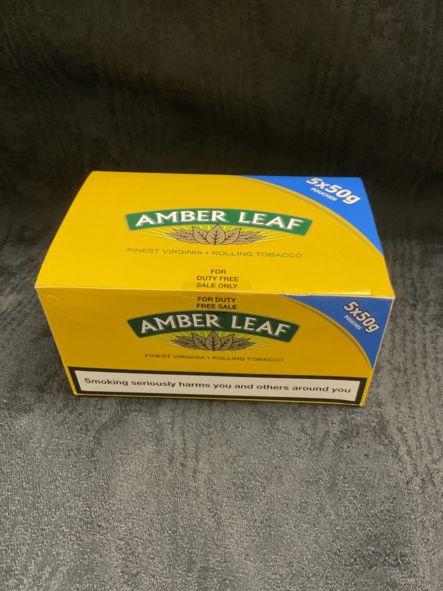 818 5x 50g amber leaf rolling tobacco