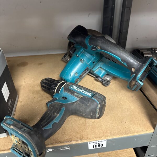 Makita cordless drill body, model 8281, for repair or parts.