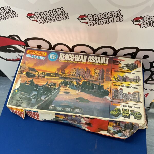 Vintage Matchbox Beach-Head Assault Playset with detailed terrain.