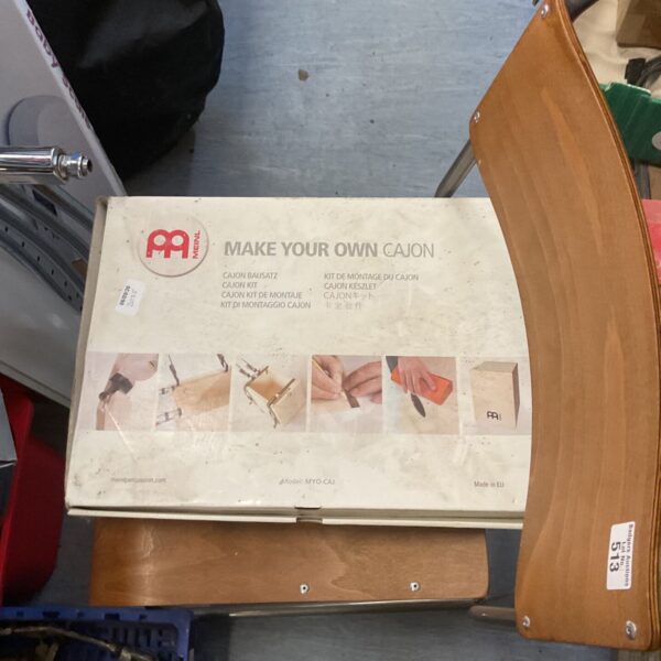 Meinl Make Your Own Cajon Kit packaging with instructions.