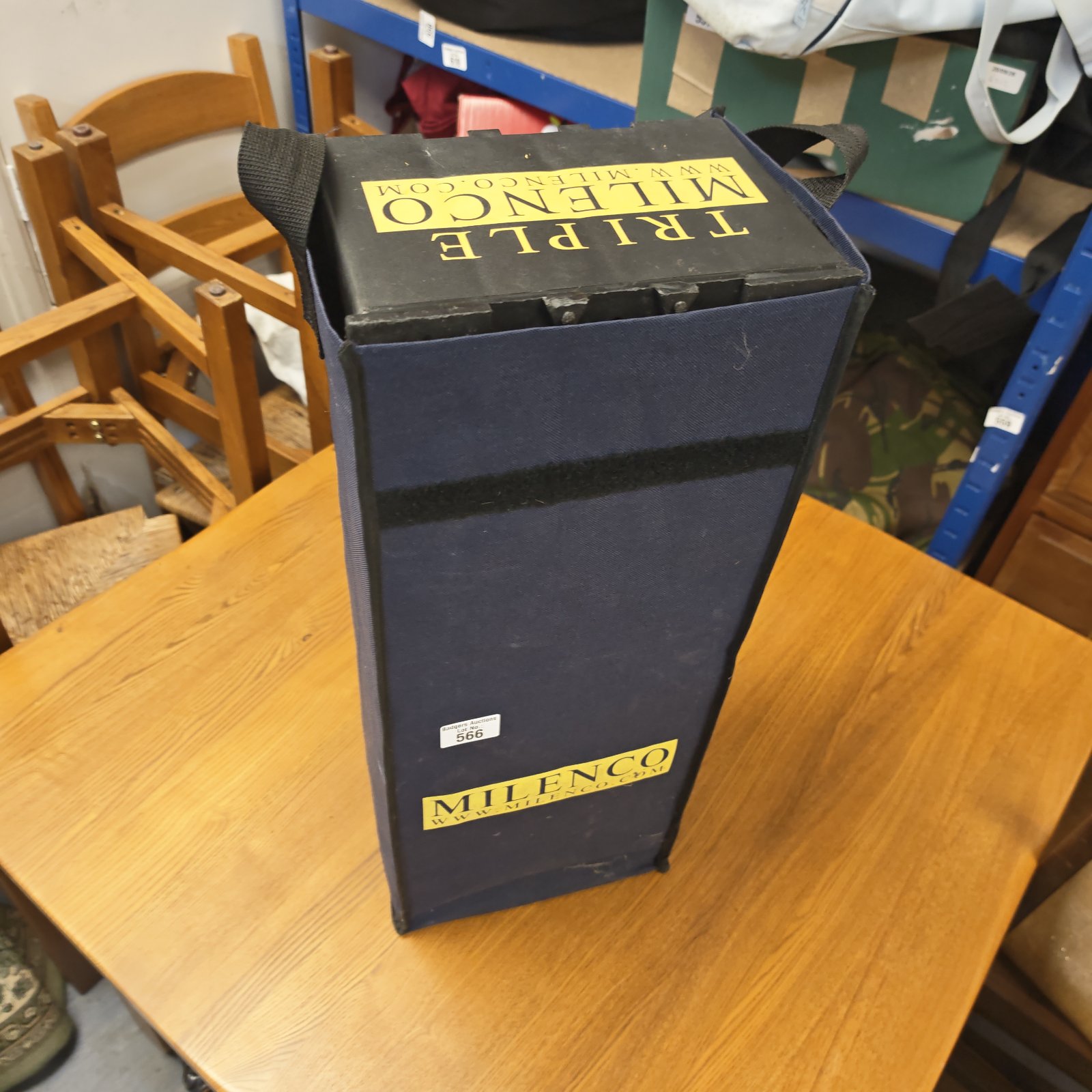 Milenco fabric storage box with carry case, ideal for camping storage.