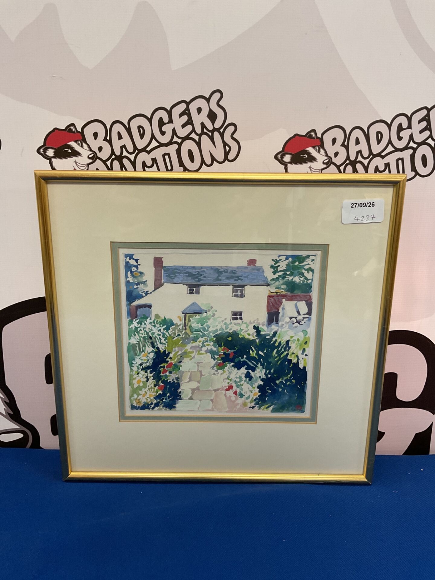 784 Mollie binfield signed watercolour of a cottage garden