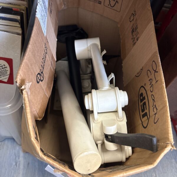 Metal monitor brackets for wall mounting, CCTV camera setup.