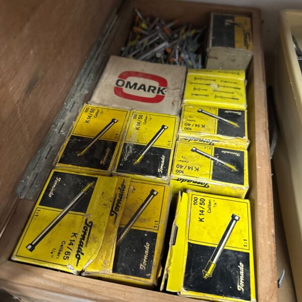 Box of K14/50 collated nail gun nails for construction.