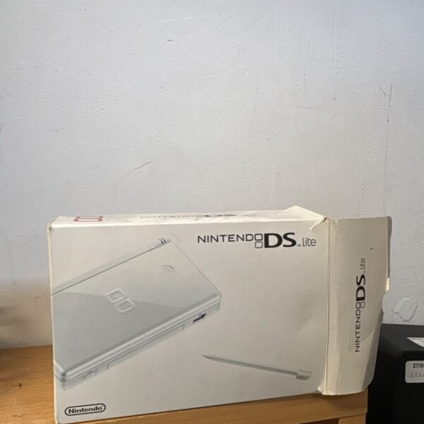 Boxed Nintendo DS Lite handheld gaming console for collectors.