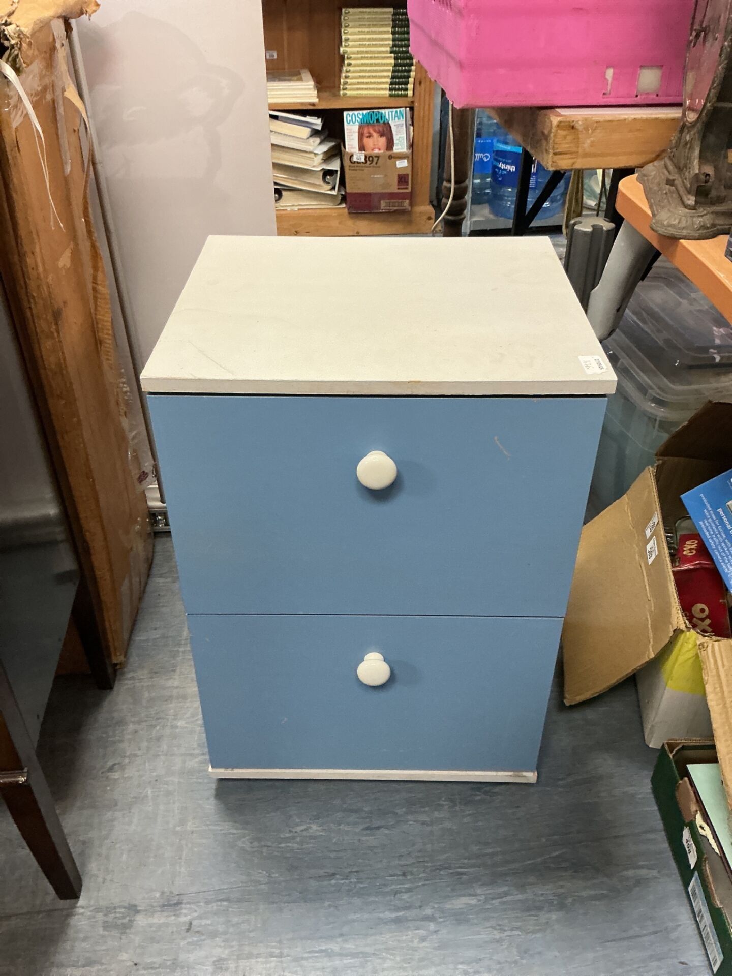 434 Two drawer bedside table