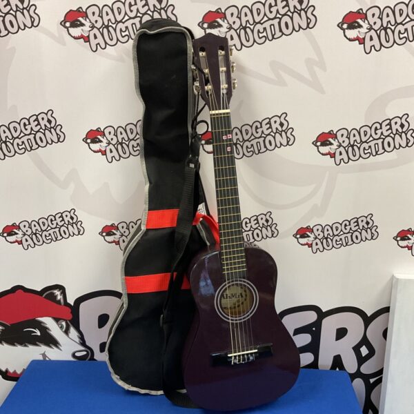 Purple Palma childs acoustic guitar with carry case.