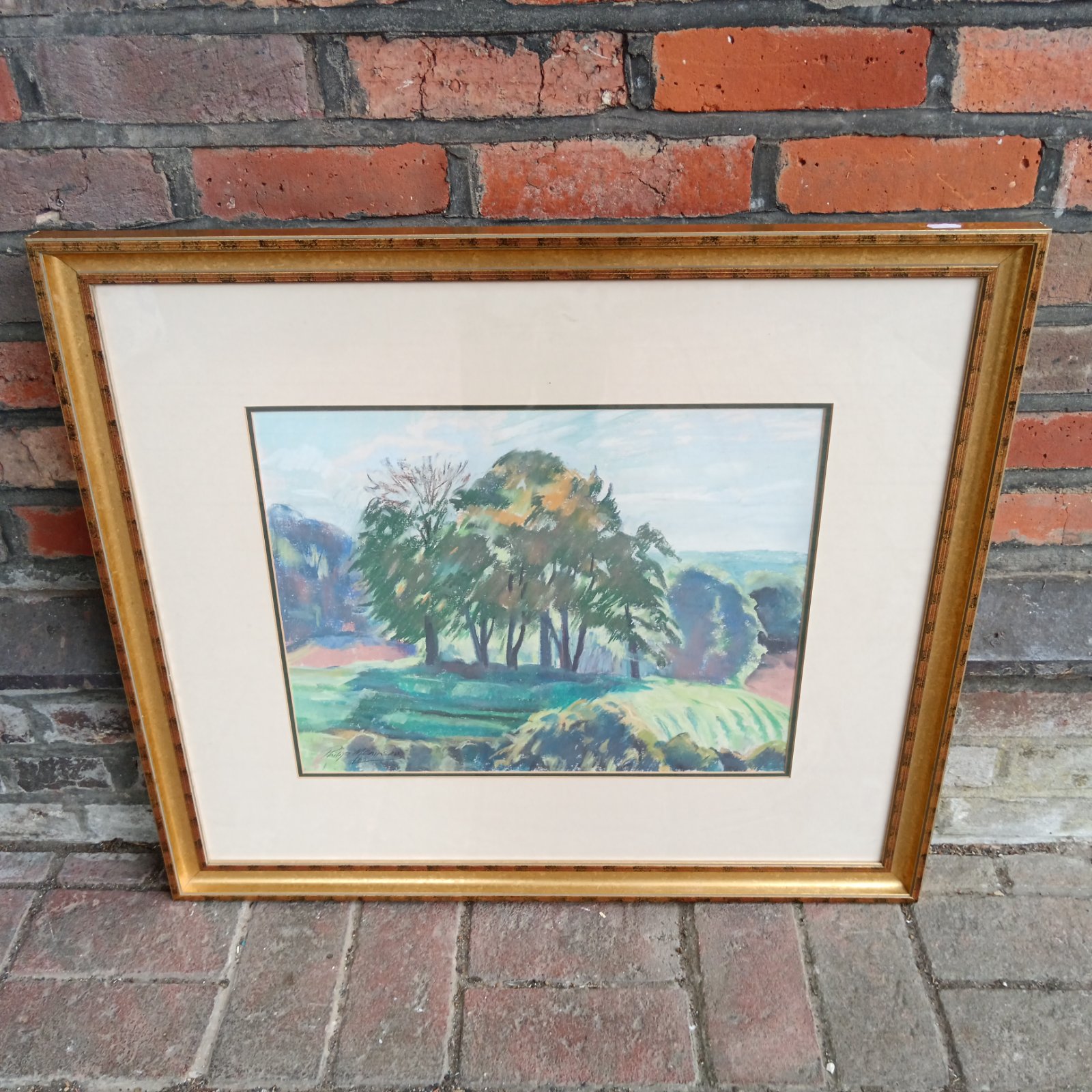 Philip Meninsky pastel artwork of the Sussex countryside landscape.