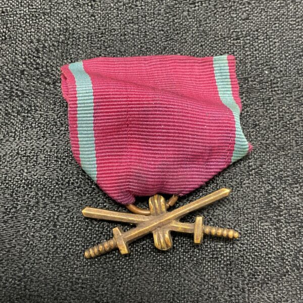 WWII Polish War Merit Crossed Swords Medal with ribbon.