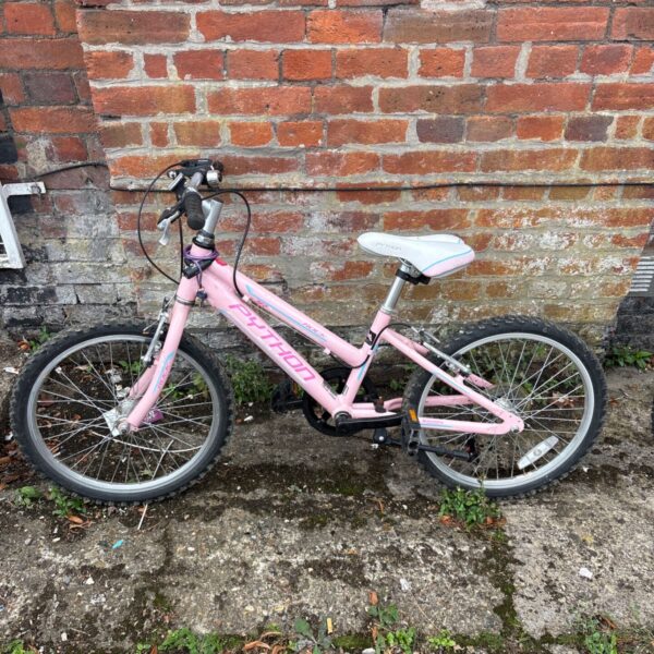 Pink Python Rock junior mountain bike in used condition.