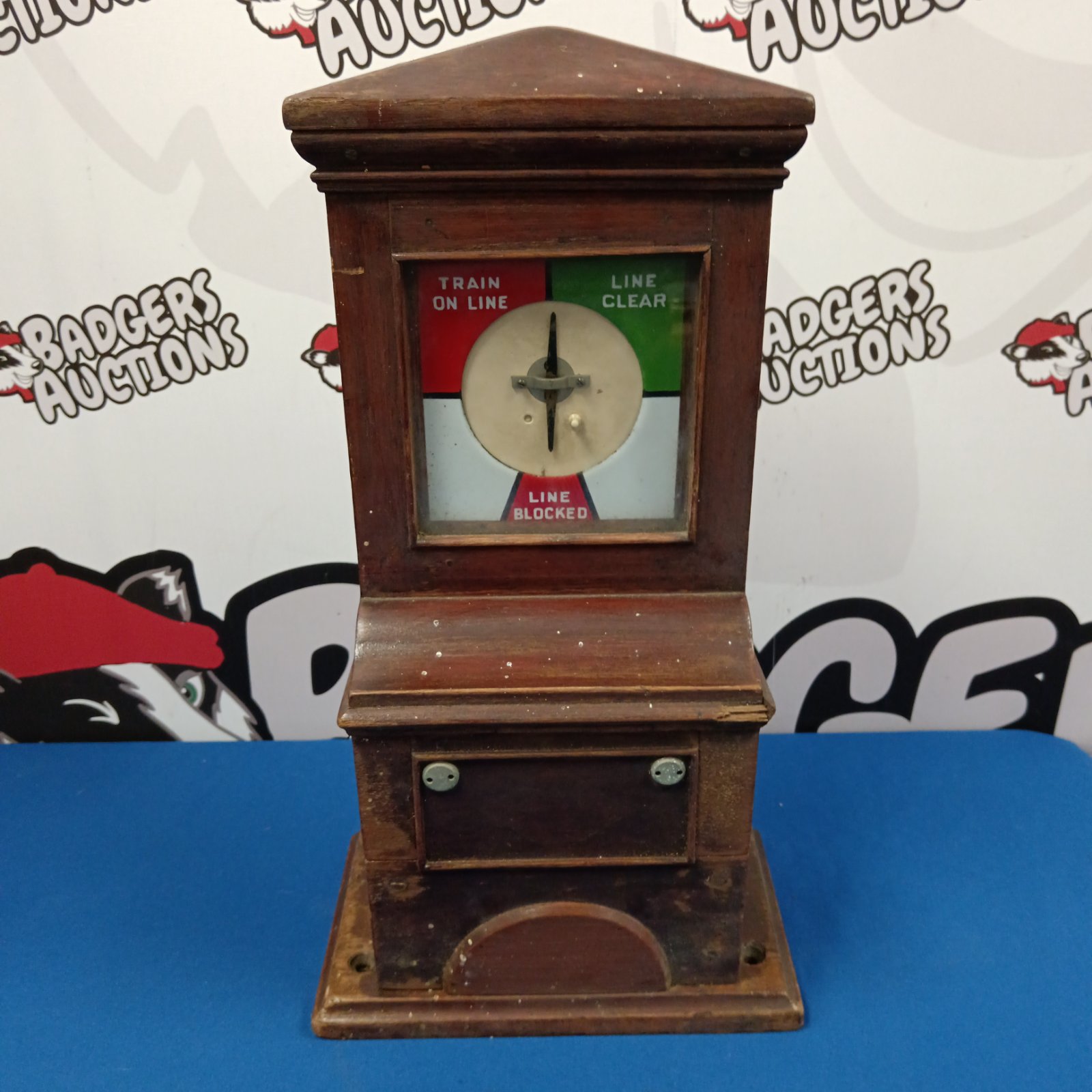 Vintage railway signal block instrument from Wendover station.