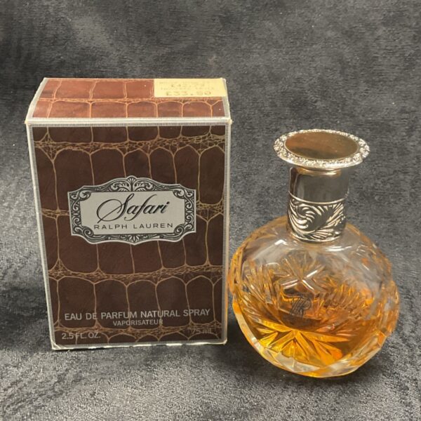 Vintage Ralph Lauren Safari Eau De Parfum in original box.