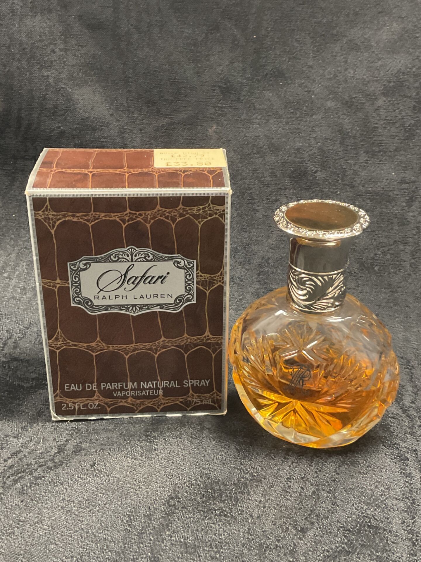 822 Boxed Half Full Bottle Of Ralph Lauren Safari Eae De Parfum Natural Spray