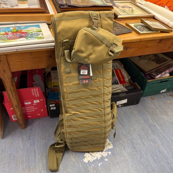 New Red Rock rifle backpack with MOLLE webbing and tags.