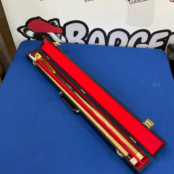 Riley Jimmy White snooker cue in its protective case.