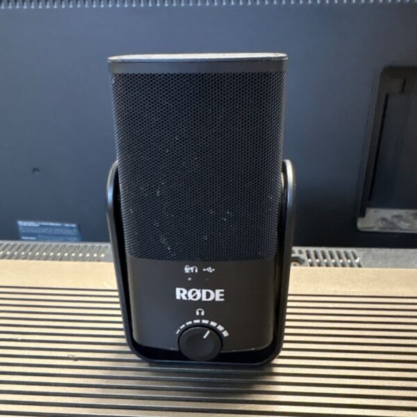 Rode NT-USB Mini USB microphone for podcasting and recording.