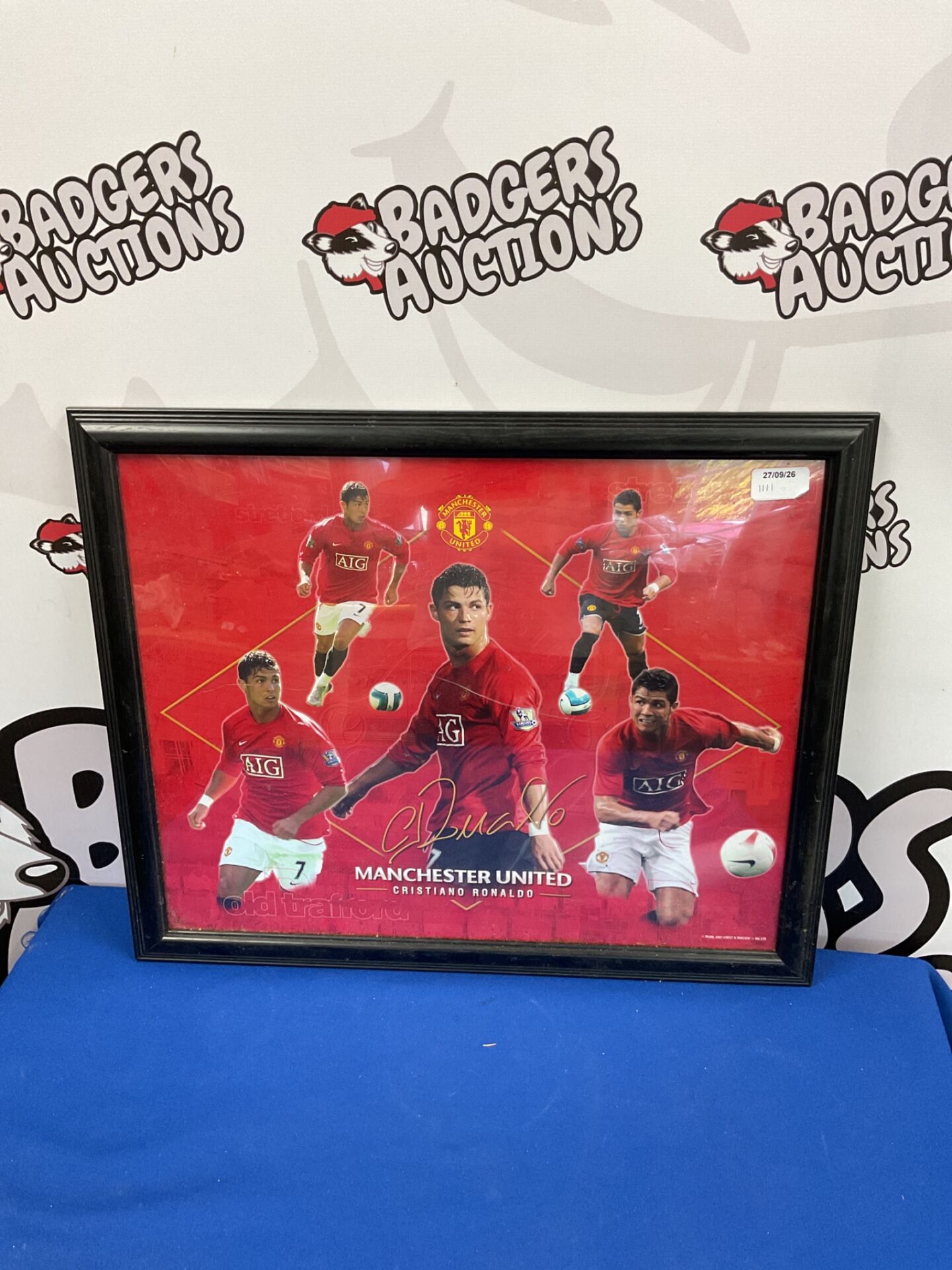 752 Framed ronaldo Manchester United print