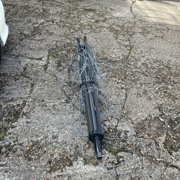 Metal pole from a rotary clothes airer, for repair or DIY.