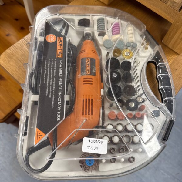 Saber 130W hobby drill set in carrying case.