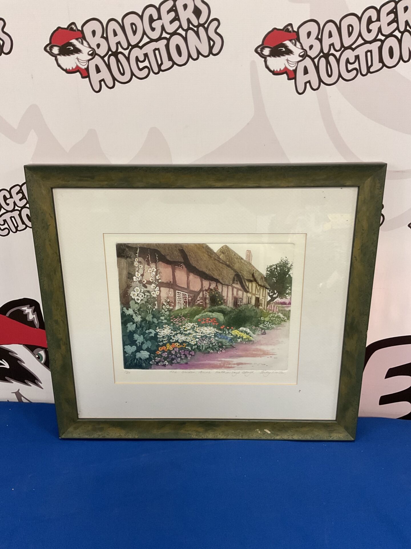 779 Sally winter signed limited edition print of anne hathaways cottage garden