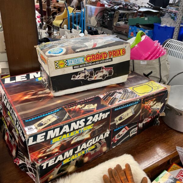 Vintage Scalextric Le Mans 24hr set box, collectible model racing.