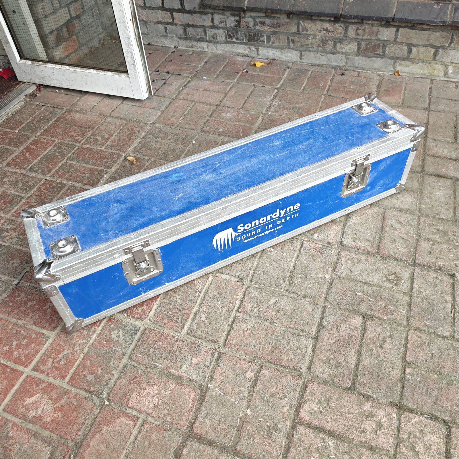 Blue Sonardyne flight case for equipment transport and storage.