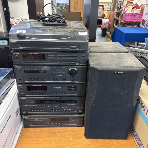 Vintage Sony LBT-D305 hi-fi system, showing the modular components.