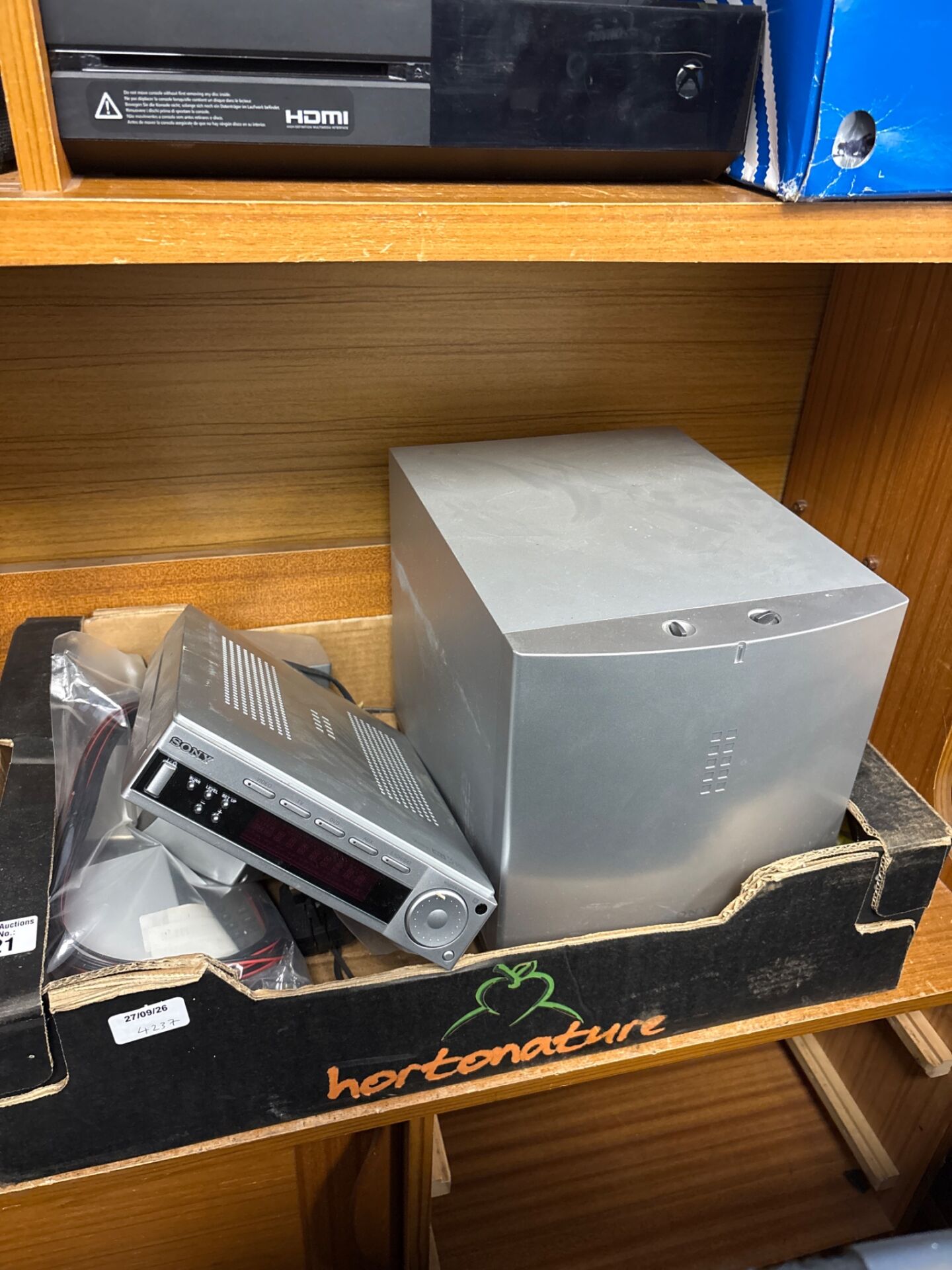 221 Sony SA-WMS215 Active Powered Subwoofer with Sony TA-VE215 Integrated AV Digital Amplifier, speakers and accessories