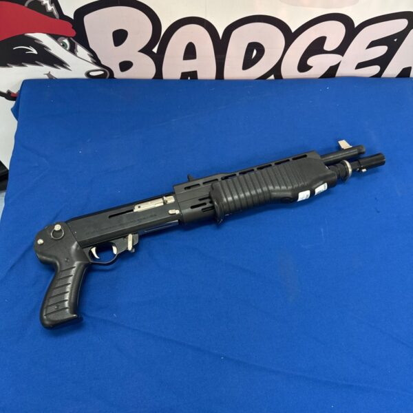 ASGK SPAS 12 shotgun for repair, showing its bullpup design.
