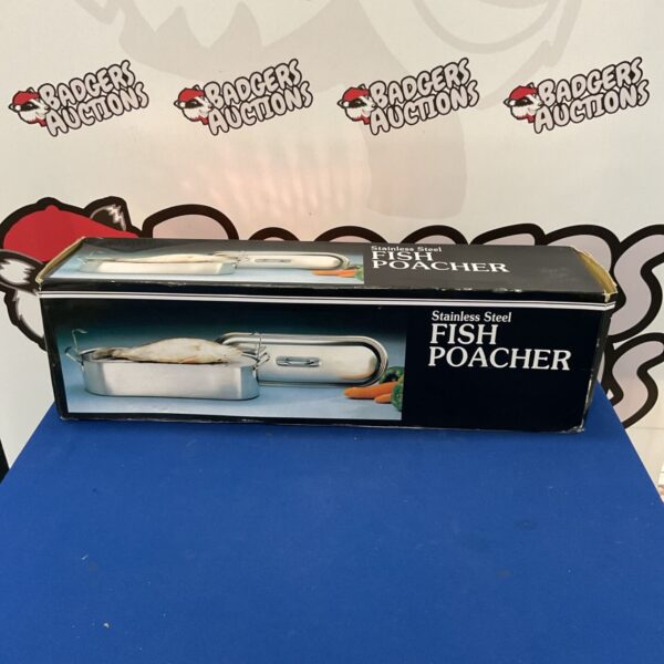 Stainless steel fish poacher for cooking fish gently.
