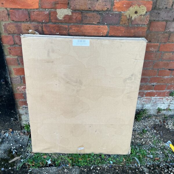 Stainless steel 900mm splashback panel for kitchen wall protection.