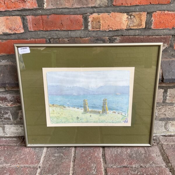 Susan Bennett watercolour painting of a Chinese cemetery on Vancouver Island.